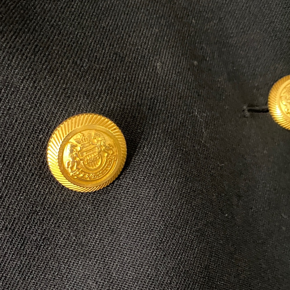 Pendleton Black Double-Breasted Blazer w/ Gold Bu… - image 5